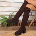 European And American Slimming Over-the-Knee Long 2025 Autumn Winter Chunky Heel Round Toe Foreign Trade Fashion For_vogvips.com