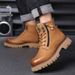 Classic Outdoor Mens Casual Leather High Top Boots Stylish Ankle Boots Autumn Warm Winter Shoes Hot Sale Lace Up Motocro_vogvips.com