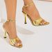 Women's Solid Color High-Heeled Sandals With Elastic Band, Square Toe, Stiletto Heel_vogvips.com