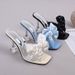 High Heel Half-drag Sandals Women's Summer Outer Slippers New Stiletto Bow Women's Temperament High Heels_vogvips.com