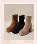New High-heeled Martin Boots 2026 Women's Fashion Rear Zipper Suede High-heeled Boots_vogvips.com