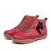 Martin For Women 2023 Low-Cut Flat Single Boots Round Toe Lace-Up Color Block Plus Size 43 Casual Shoes_vogvips.com