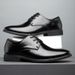 Euro Step Large Size Leather Business Formal Casual Breathable Men's British Pointed Toe Shoes_vogvips.com