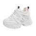 Genuine Leather Elevator Dad Women's Spring/Summer 2025 New Arrival K-style Sports Casual Thick Sole Light White Shoes_vogvips.com