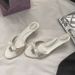 2025 New Letter Small Fragrance Rhinestone Bowknot Sandals For Women Satin Kitten Heel Slippers One-Word High Heels_vogvips.com