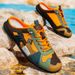 Mesh Half-Slip Men's Shoes, Lazy Slip-On Casual Shoes Without Heel, Summer Thin Breathable Closed-Toe Slippers,_vogvips.com