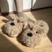 DIMIFEI Scrawled Puppy Cotton Slippers For Women Winter Indoor Non-Slip Warm Half-Wrapped Plush Soft Sole Furry Shoes_vogvips.com