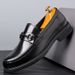 Top Layer Cowhide One Foot Loafers Business Formal Breathable Versatile Leather Men's Wedding Shoes_vogvips.com