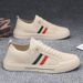 New Breathable Canvas Shoes For Men In Summer, Korean Style, Trendy And Versatile, Fly-woven, Sporty And Casual_vogvips.com