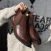 Retro Handmade Pointed Shoes Gentleman Chelsea Boots Men's Shoes Casual Short Boots Polished Martin Boots_vogvips.com