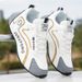 Men's Luxury Chunky Sneakers - Gold Black White Platform Trainers, High Top Fashion Sneakers With Thick Sole For Streetwear_vogvips.com