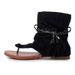 New 2025 Summer Plus Size Women's Sandals With Toe Clip, Matte Finish, European And American Style_vogvips.com