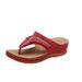 Women's Shoes New Slippers For Women Summer Rhinestone Wedge Sandals Foreign Trade Large Size Thick Bottom Flip Flops_vogvips.com