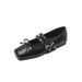 Square Head Single Shoes Women's Flat Bottom Shallow Mouth Bow Soft Sole Ballet Shoes With Mary Jane_vogvips.com