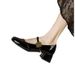 Mary Temperament Small Fragrant Wind Small Leather Shoes Women Shallow Mouth Evening Wind Fashion Lightweight Single Shoes Women_vogvips.com