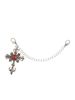 1pc Vintage Punk Gothic Style Creative Rhinestone Cross Chain Shoe Accessory, Decorative For Boots, Home DIY_vogvips.com