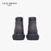 VICKI BROWN Men's Genuine Leather Platform Combat Boots, Soft Padded Insole Comfort Non-Slip Lug Sole Casual Outdoor Ankle Work Boot_vogvips.com
