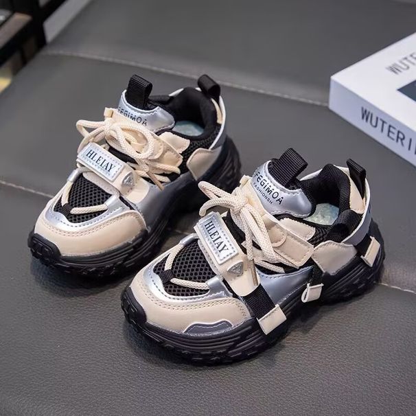 Kids 2025 Spring New Arrival Soft Bottom Non Slip Boys Sneaker Double Mesh Breathable Baby Girl Daddy Shoes Welfare_vogvips.com