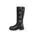 Belt Buckle Chunky Heel Brown Martin For Women Spring Summer Over-the-Knee Long Western Knight Fashion Boots_vogvips.com