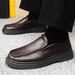 TerraStride 25 New Men's Casual Waterproof Slip-On Sole Soft Surface Trendy Versatile Business Leather Shoes_vogvips.com