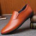 Men's Round Head Men's Casual Shoes Sleeve Loafers Large Size Men's Shoes_vogvips.com