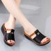 Genuine Leather Wedge Sandals For Women, Summer Soft Lightweight Thick Soles, Women's Sandals, Slippers, Outer Wear_vogvips.com
