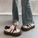 Women's Thick-soled German Training Shoes, 2025 New Popular Versatile Height-increasing White Sneakers, Autumn And_vogvips.com