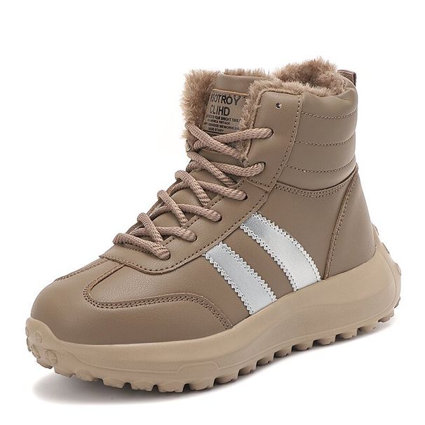 Winter New Snow Boots For Women, Fleece-Lined Thickened, Outdoor Warm Boots, High-Top, Snow-Proof And Slip-Resistant,_vogvips.com