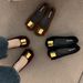 French Red Thick Heel Small Fragrant Single Shoes Women's Shoes Spring And Autumn Suede Temperament Bow Evening Shoes_vogvips.com