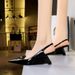 1097-K27 Korean Fashion Lacquer Skin Shallow Mouth Pointed Hollow Back Strap Heel Slope Singles Women's Shoes High Heels_vogvips.com