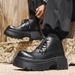 Zhongbang Thick-soled Heightening Martin Boots Retro Tooling Locomotive Style Men's Boots_vogvips.com