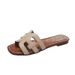 Flat Sandals For Women Summer Outdoor Fashion French Style Ladies Dress Shoes Beach H-Shaped Slippers_vogvips.com
