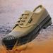 Simple Men's Shoes, Canvas Work Shoes For Construction Sites, Durable Farm Shoes, Rubber-soled Yellow Sneakers, Outdoor Casual Sports Shoes_vogvips.com
