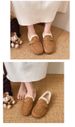 New Autumn And Winter Style A Pair Of Lambskin Cotton Shoes For Women_vogvips.com