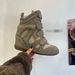 Women's High Top Flat Casual Shoes Color Block Round Toe Velcro Sneakers Height Increase Hidden Comfort Versatile Pvc Upper_vogvips.com
