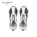 VICKI BROWN Men's Logo Print Patchwork Leather Platform Sneakers, Soft Padded Insole Comfort Non Slip Rubber Sole Fashion Casual Daily Walking Shoes_vogvips.com