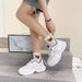Sports Women's New Spring And Summer High Beauty Thick Soled White Versatile Dad Casual Breathable Trendy Shoes_vogvips.com