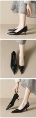 Pointed Single Shoes Women's Thin Heels Black Work Shoes Shallow Temperament High Heels Women Are Not Tired_vogvips.com