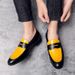 Large Size 47 Slip-On British Style Business Casual Men's Shoes, Trendy Genuine Leather_vogvips.com