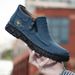 Men's Martin Boots Outdoor Large Size Zipper Men's Short Boots Casual Hand Sewn Tooling Boots_vogvips.com