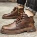 European Warm Series High-top Safety Leather Breathable Casual Versatile British Style Men's Martin Boots Thick-soled Work Shoes_vogvips.com