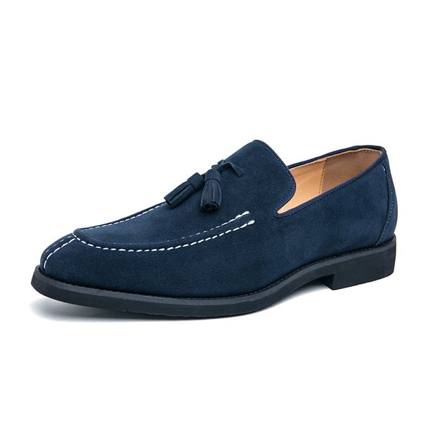 New Fashion Genuine Leather Tassel Business Casual Loafer Shoes For Men Black Business Formal Leather Shoes For Daily Office Casual Men's Shoes For Dr_vogvips.com
