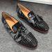Large Size Men's Leather Shoes Brogue Business Korean Style Casual British Carved Hairstylist Trendy Lace-up Rivet_vogvips.com