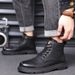 European Warm Series Martin For Men 2025 New Fleece-Lined High-Top Work Trendy Genuine Leather Wool Cotton Shoes Warm Snow Boots_vogvips.com