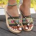 Bohemian Large Size Women's Slippers Summer New Flat Beach Casual Peep-Toe Sandals_vogvips.com