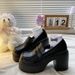 8cm Small Jk Small Leather Shoes Platform Heightening Uniform Shoes High Heels Hot Girl Loafer Girl_vogvips.com