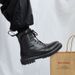 European Warm Series Genuine Martin For Men, British Style, Summer Versatile Workwear Motorcycle Boots, Ins Black High-top Leather Shoes,_vogvips.com