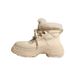 【 Amano 】 Fur Integrated Martin Boots For Women In Autumn And Winter 2025, New Style With Plush Warm Cotton Shoes, Versatile For Women_vogvips.com