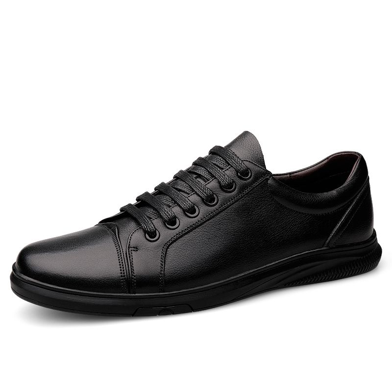 Genuine Leather Brand White High Quality Casual For Men Laces Up Summer Breathable Walk Shoes Fashion Sneaker_vogvips.com