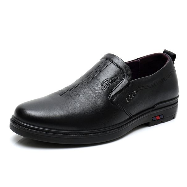 Spring And Autumn New One Step Dad Sole Soft Surface Anti Slip Middle Aged Leather Fashion Casual Single Super Fiber_vogvips.com